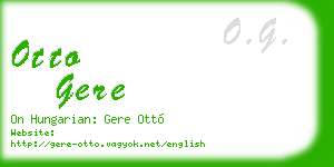 otto gere business card